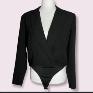 NWT Zara blazer bodysuit in black, 8